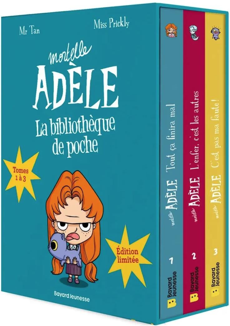 Coffret de la collection Mortelle Adèle imprimé par Book Print Broker
