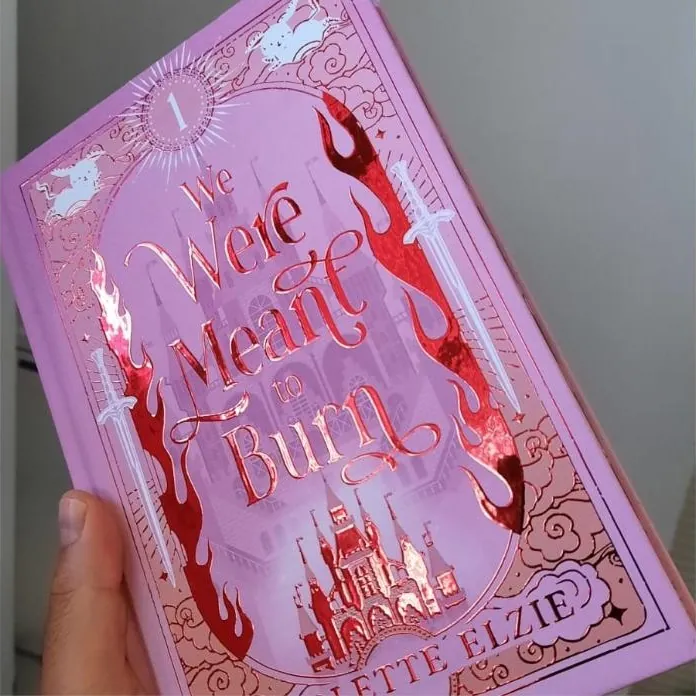 Couverture rose et or avec dorure à chaud